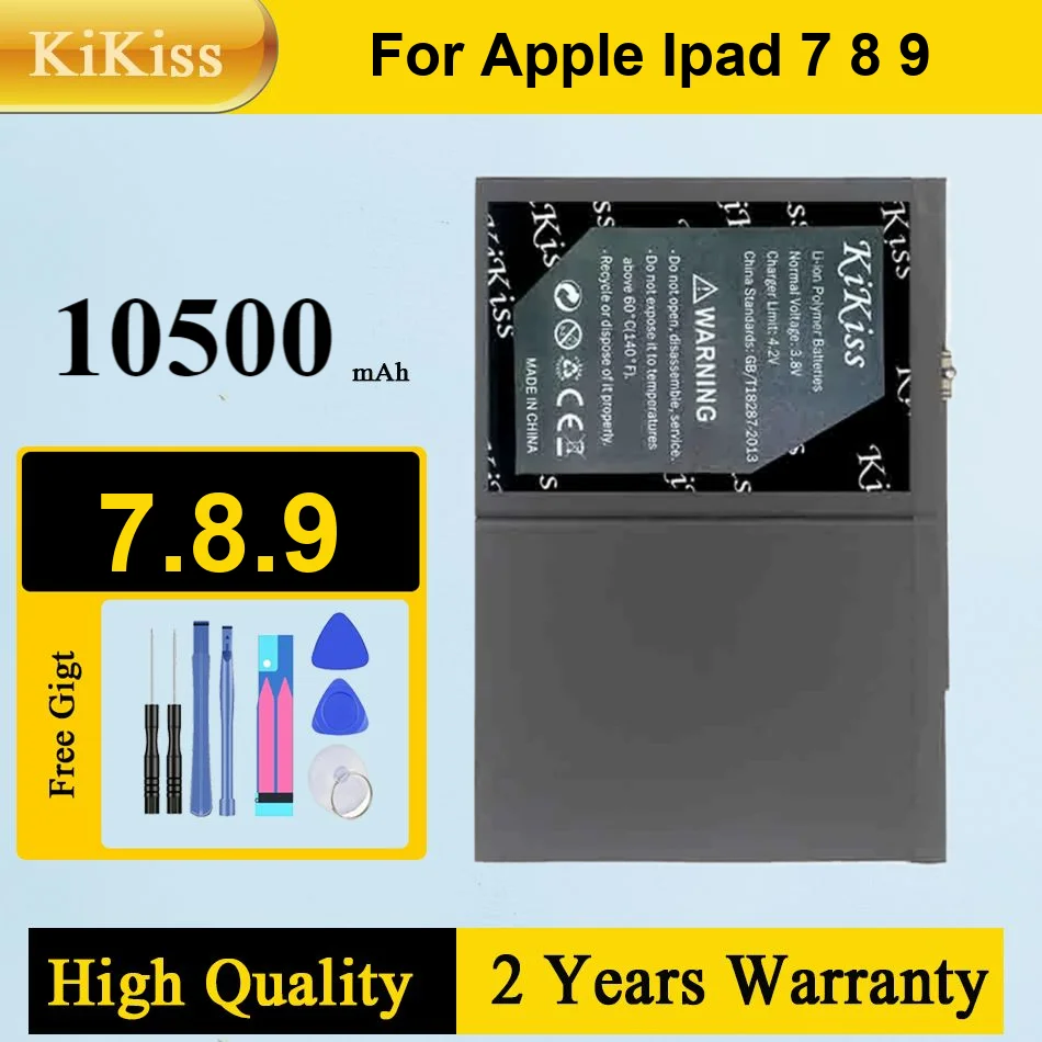 KiKiss Battery 10500mAh For ipad 7 8 9 For ipad7 ipad8 ipad9 A2197 A2200 A2198 A2199 A2270 A2428 A2429 A2430
KiKiss Battery 10500mAh For ipad 7 8 9 For ipad7 ipad8 ipad9 A2197 A2200 A2198 A2199 A2270 A2428 A2429 A2430