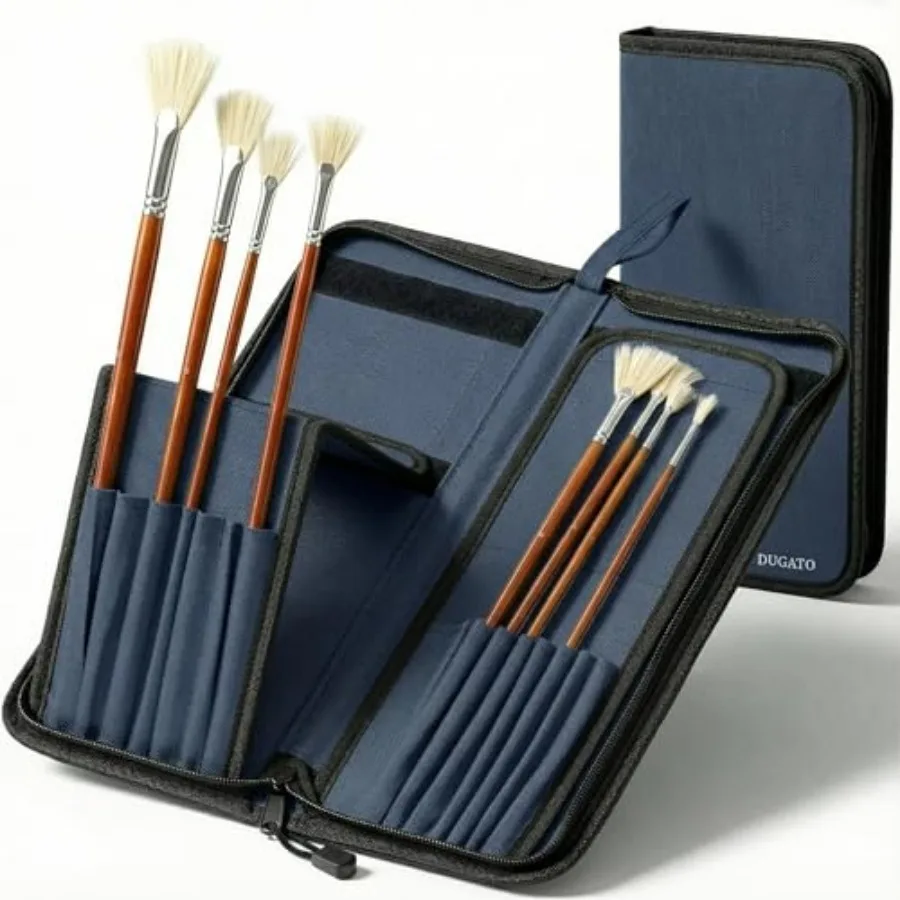Long Canvas Pat Brush Holder Zippered ch, Premium Art Case for Brushes Long Handle up to 13" Length, 15 Slots Storage for Artis
Long Canvas Pat Brush Holder Zippered ch, Premium Art Case for Brushes Long Handle up to 13" Length, 15 Slots Storage for Artis
