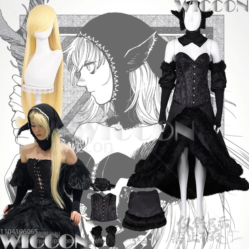 Anime Dungeon Meshi Cosplay Marcille Cosplay Black Gothic Dress Lolita Wigs For Halloween Roleplay Party Girls Cos Customized
Anime Dungeon Meshi Cosplay Marcille Cosplay Black Gothic Dress Lolita Wigs For Halloween Roleplay Party Girls Cos Customized