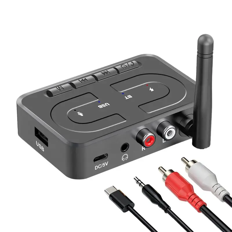Беспроводной адаптер CLCU HIFI Stereo с разъемами 3,5 мм AUX и RCA, Bluetooth 6.0, аудиоприемник с поддержкой микрофона и USB-накопителя для автомобильных колонок и усилителей
Беспроводной адаптер CLCU HIFI Stereo с разъемами 3,5 мм AUX и RCA, Bluetooth 6.0, аудиоприемник с поддержкой микрофона и USB-накопителя для автомобильных колонок и усилителей