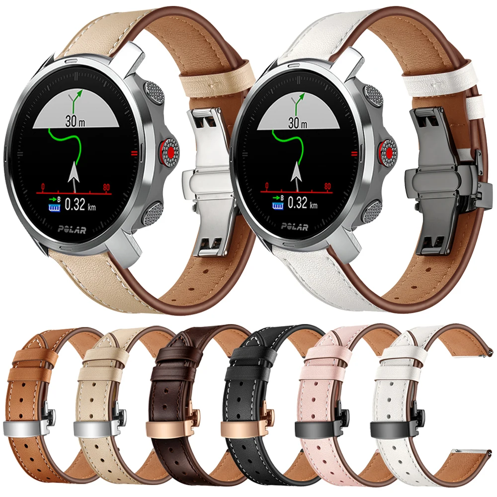 Кожаный ремешок с застежкой-бабочкой для POLAR IGNITE 2, браслет для часов POLAR Vantage M2 M/Grit X, 22/20 мм 
Кожаный ремешок с застежкой-бабочкой для POLAR IGNITE 2, браслет для часов POLAR Vantage M2 M/Grit X, 22/20 мм