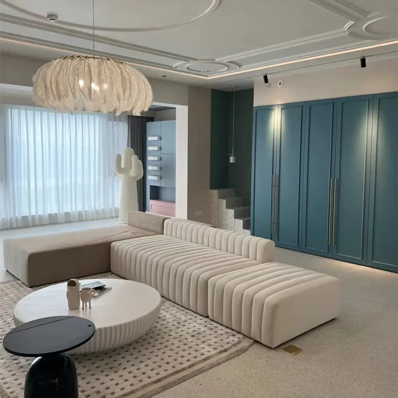 Nordic cream white living room fabric sofa, light luxury line piano key sofa
Nordic cream white living room fabric sofa, light luxury line piano key sofa