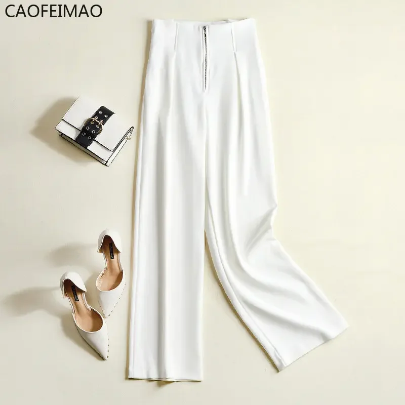 2025 Caofeimao New Spring Women Pants Casual High Waist Women Casual Long Pants Female Trousers Outwear Pure Color Stright Pants
2025 Caofeimao New Spring Women Pants Casual High Waist Women Casual Long Pants Female Trousers Outwear Pure Color Stright Pants