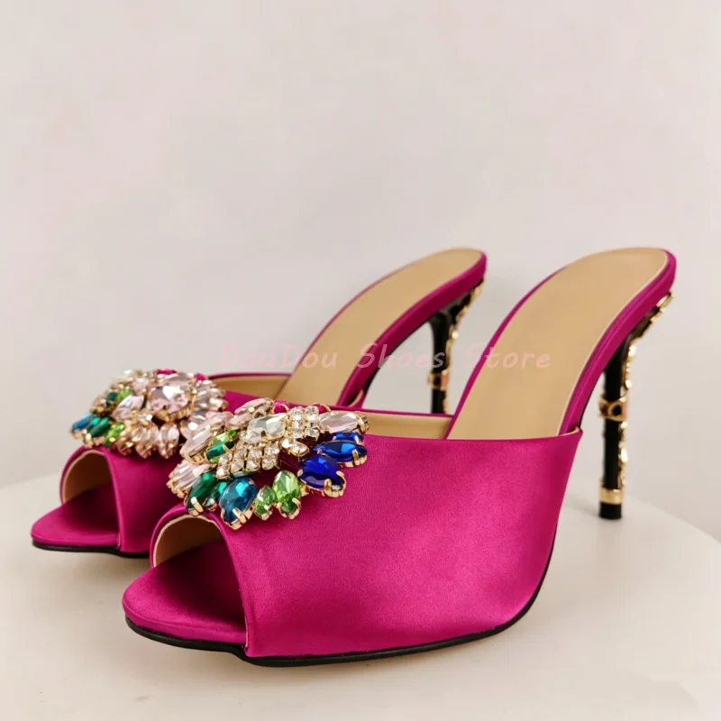Yellow Rhinestone Floral Decor Peep Toe Slippers Women Gem Decor Round Toe Stiletto Pumps Elegant Luxury Party Causal Dress Shoe
Yellow Rhinestone Floral Decor Peep Toe Slippers Women Gem Decor Round Toe Stiletto Pumps Elegant Luxury Party Causal Dress Shoe