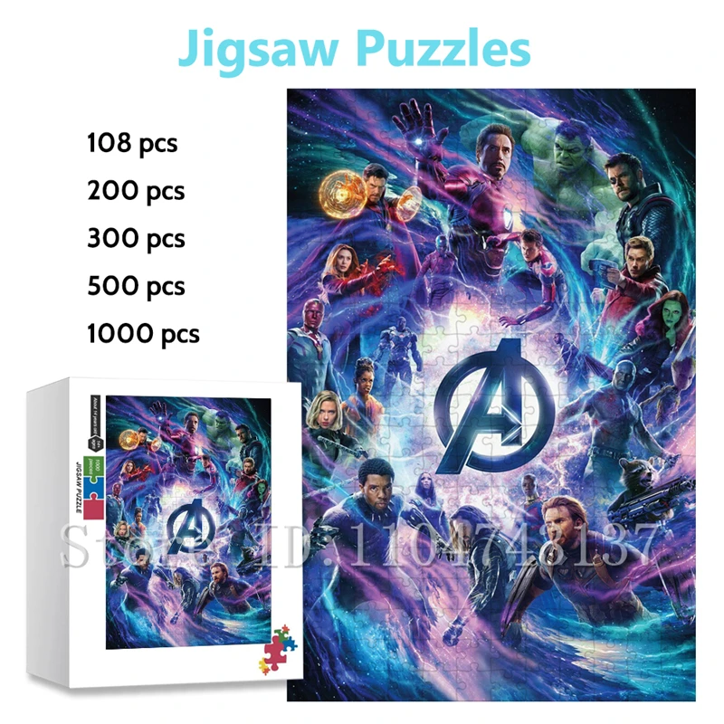 Пазлы Marvel Avengers для взрослых, игрушки для снятия стресса, 108/200/300/500/1000/1500 деталей, головоломки с супергероями Диснея для развития интеллекта
Пазлы Marvel Avengers для взрослых, игрушки для снятия стресса, 108/200/300/500/1000/1500 деталей, головоломки с супергероями Диснея для развития интеллекта