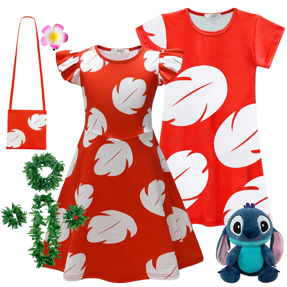 Girls Disney Lilo&Stitch Dress Costume Doll Set Hawaii Children Summer Beach Party Children Halloween Cosplay Clothes
Girls Disney Lilo&Stitch Dress Costume Doll Set Hawaii Children Summer Beach Party Children Halloween Cosplay Clothes