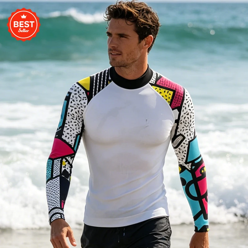 Summer Rashguard Long Sleeve Surfing Shirts Sunscreen Comfortable Fabric Surfing Sweatshirt UV Protection Swimwear for Men
Summer Rashguard Long Sleeve Surfing Shirts Sunscreen Comfortable Fabric Surfing Sweatshirt UV Protection Swimwear for Men