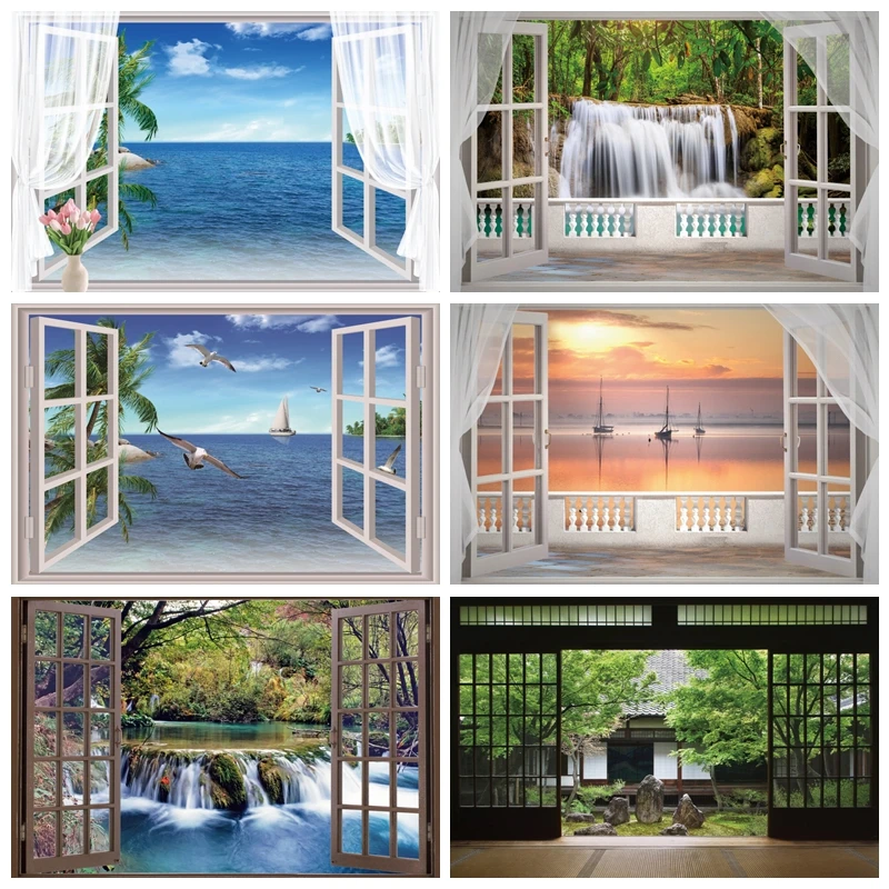 Window Scenery Backdrop Photography Spring Summer Landscape Living Room Decor Photocall Photographic Background Photo Studio
Window Scenery Backdrop Photography Spring Summer Landscape Living Room Decor Photocall Photographic Background Photo Studio