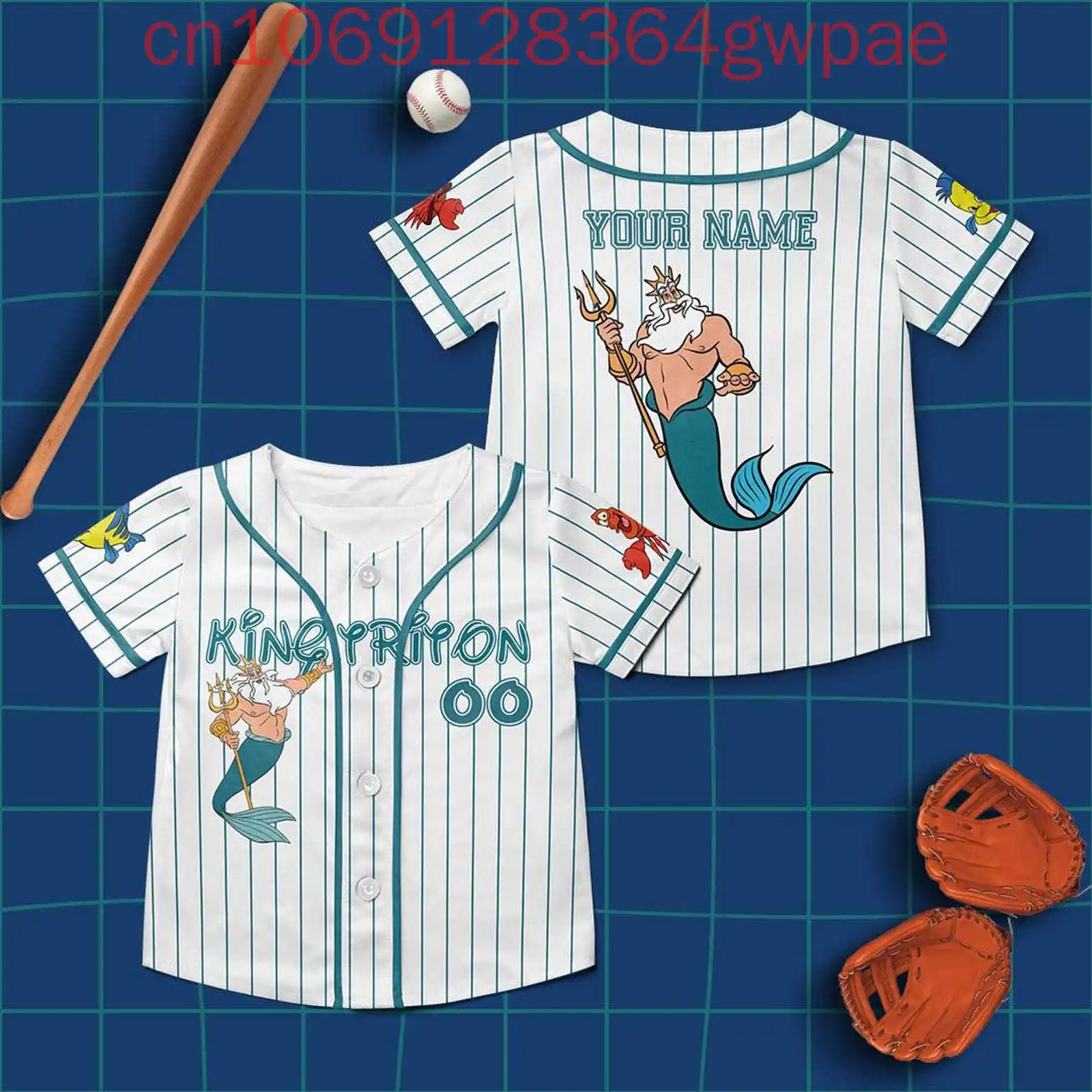 2025 Disney The Little Mermaid Simple Stripe Jersey Men's Women's Kids Casual Baseball Jersey Shirts Summer Short Sleeve Shirt
2025 Disney The Little Mermaid Simple Stripe Jersey Men's Women's Kids Casual Baseball Jersey Shirts Summer Short Sleeve Shirt