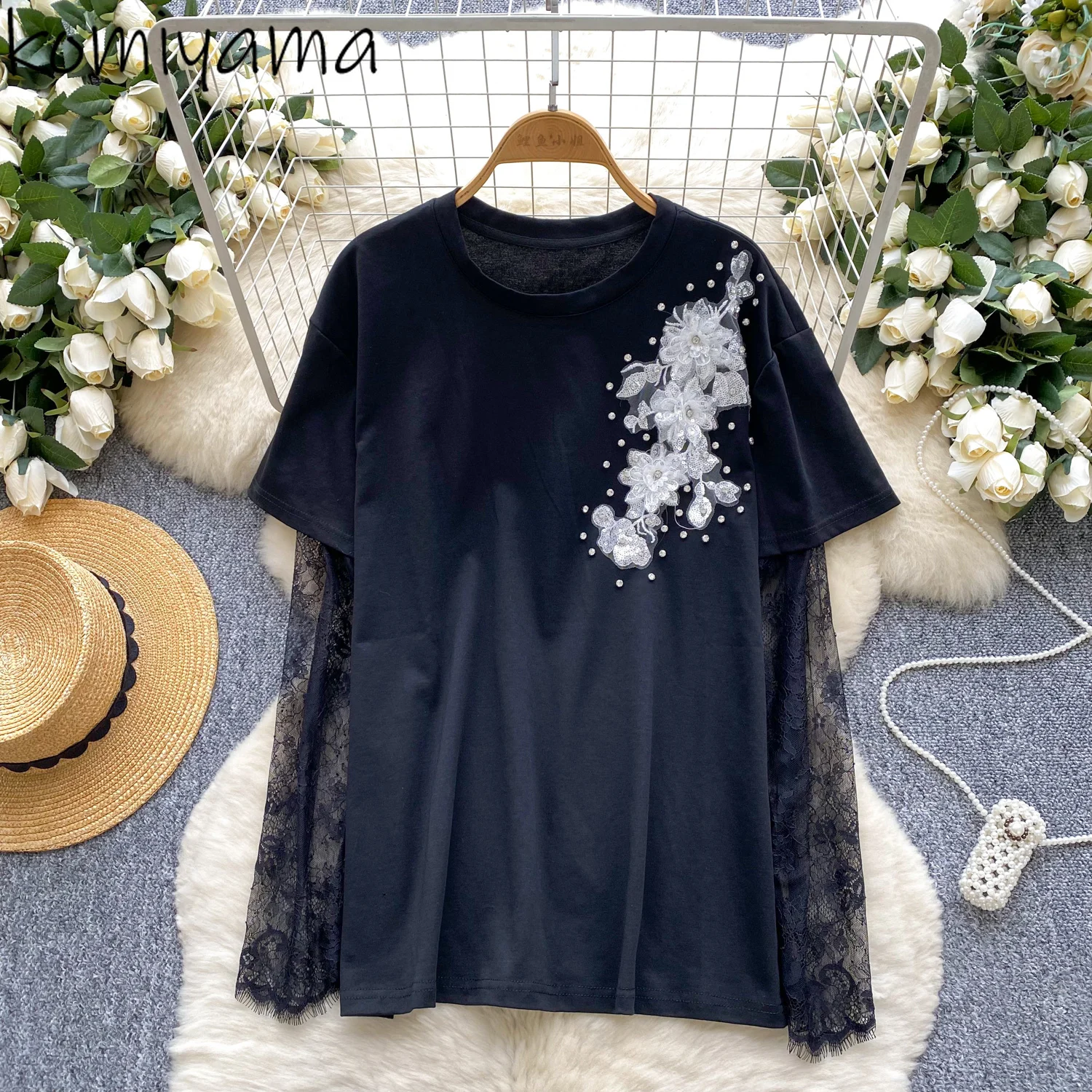 Кружевная одежда с длинными рукавами Ropa De Mujer, женская одежда из двух предметов 2025 года, одежда с 3d цветами, осенние бриллианты, Camisetas с круглым вырезом Roupas
Кружевная одежда с длинными рукавами Ropa De Mujer, женская одежда из двух предметов 2025 года, одежда с 3d цветами, осенние бриллианты, Camisetas с круглым вырезом Roupas