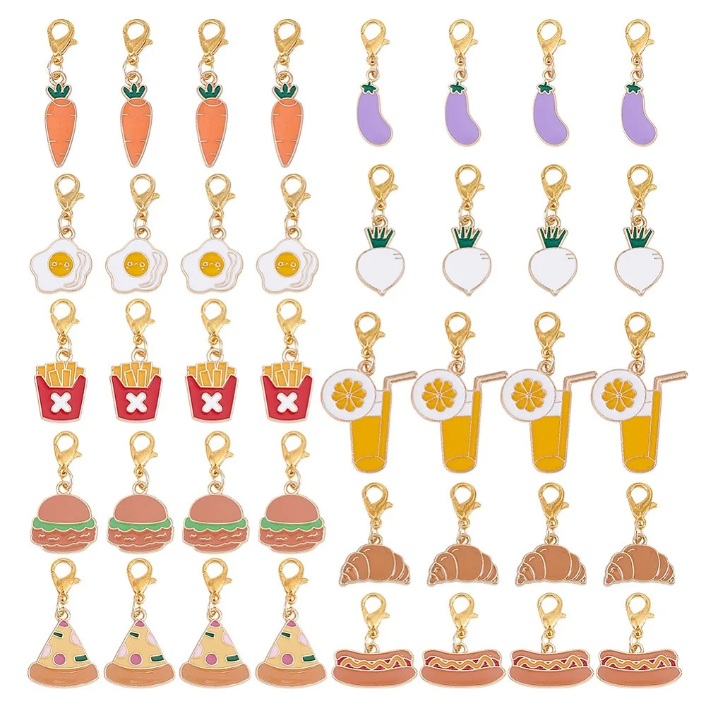 40Pcs 10 Style Alloy Enamel Pendant Decoration Food with Alloy Lobster Claw Clasps Mixed Color 25~38mm 4pcs/style
40Pcs 10 Style Alloy Enamel Pendant Decoration Food with Alloy Lobster Claw Clasps Mixed Color 25~38mm 4pcs/style
