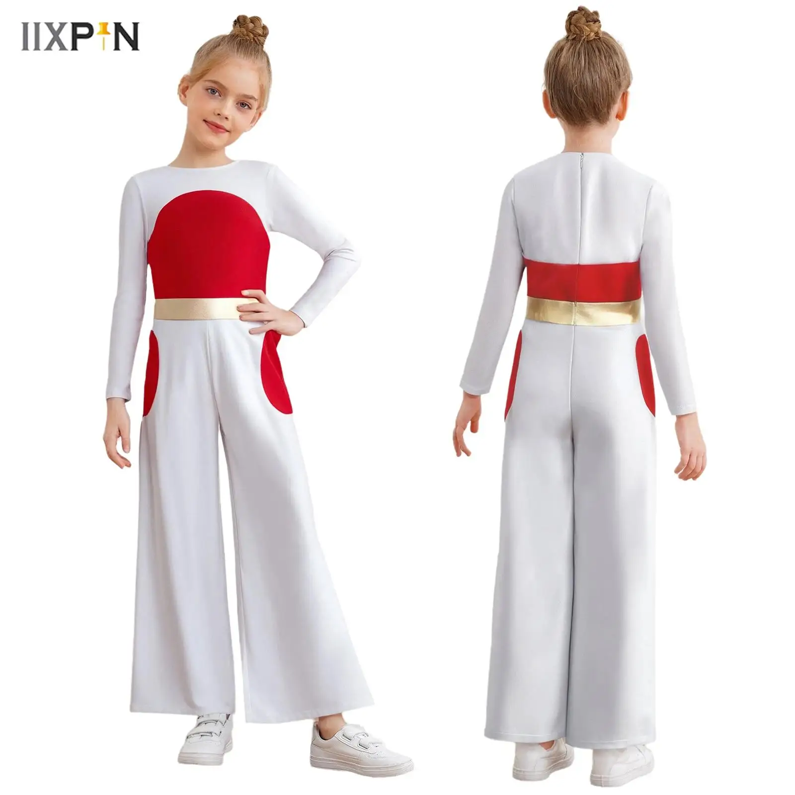 Kids Girls Boys Dance Jumpsuit Long Sleeve Color Block Patchwork Rompers for Christmas Halloween Cosplay Role-Playing Costume
Kids Girls Boys Dance Jumpsuit Long Sleeve Color Block Patchwork Rompers for Christmas Halloween Cosplay Role-Playing Costume