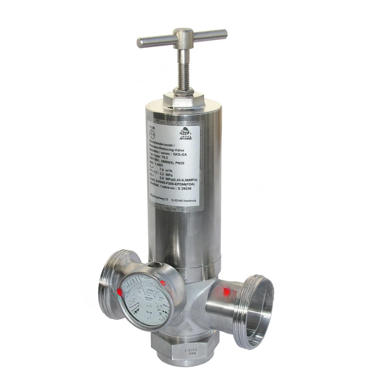 Imported Sanitary Pressure Reducing Valve Typ 70 SKS Suitable for German Niezgodka Valve Precision Pressure Reducing Valve
Imported Sanitary Pressure Reducing Valve Typ 70 SKS Suitable for German Niezgodka Valve Precision Pressure Reducing Valve