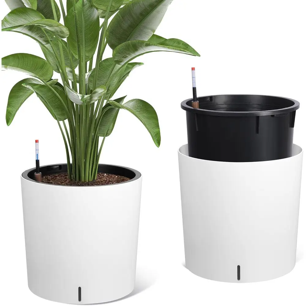 2-Piece 19.5 Tall CABIHOME Self-Watering Planters with Drainage, Water Gauge, Wheels, Suitable for Indoor and Outdoor Use, White
2-Piece 19.5 Tall CABIHOME Self-Watering Planters with Drainage, Water Gauge, Wheels, Suitable for Indoor and Outdoor Use, White