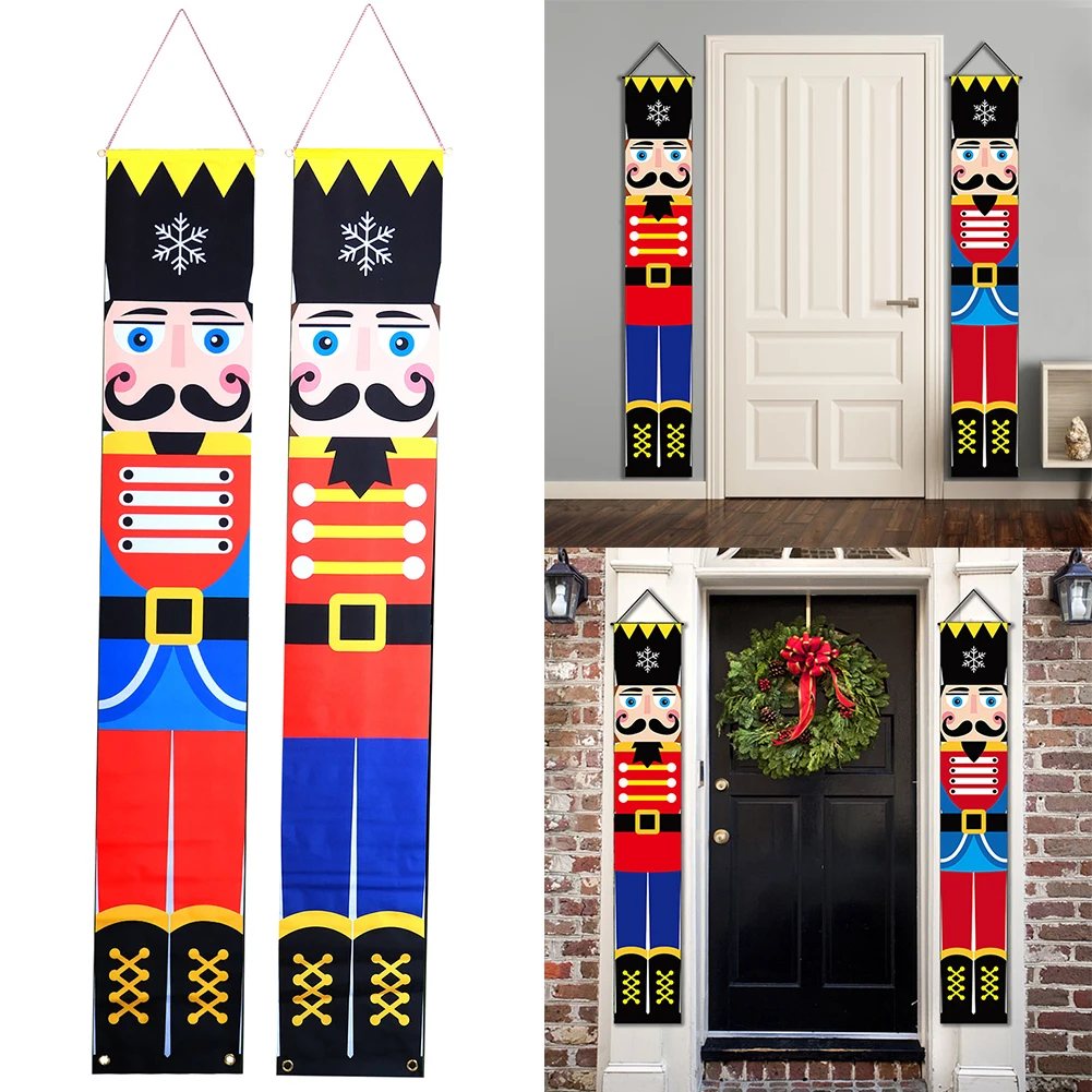 2 Pcs Xmas Soldier Model Banner Holiday Hanging Banner Xmas Decoration Christmas Couplets for Front Door Family New Year Party
2 Pcs Xmas Soldier Model Banner Holiday Hanging Banner Xmas Decoration Christmas Couplets for Front Door Family New Year Party