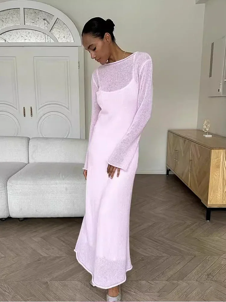Sexy Summer Autumn Soft Knitted Mesh Cut Out Long Sleeve Beach Maxi Dress Casual Sets Women Holiday Swimsuit Cover Up A2879
Sexy Summer Autumn Soft Knitted Mesh Cut Out Long Sleeve Beach Maxi Dress Casual Sets Women Holiday Swimsuit Cover Up A2879
