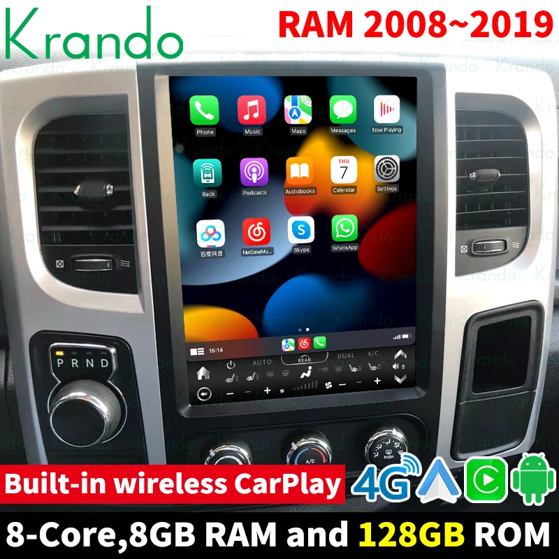 Krando 13''Telsa Screen for Dodge Ram 2013-2018 Car radio Navigation GPS WIFI Carplay Android
Krando 13''Telsa Screen for Dodge Ram 2013-2018 Car radio Navigation GPS WIFI Carplay Android