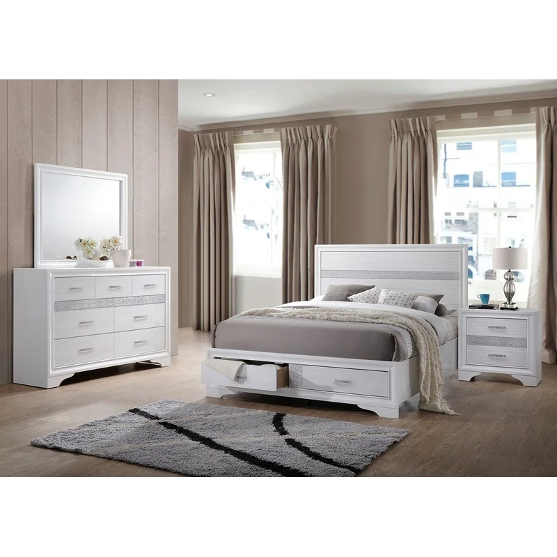 Corbin White Queen Bedroom Set 4-Piece
Corbin White Queen Bedroom Set 4-Piece