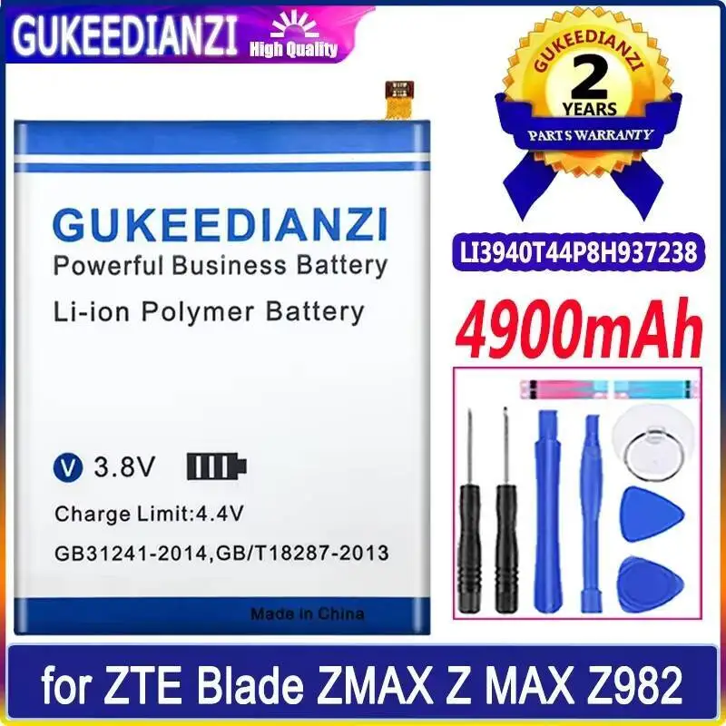 LI3940T44P8H937238 4900Mah Long Lasting Mobile Phone Battery For Zte Blade Zmax Z Max Z982
LI3940T44P8H937238 4900Mah Long Lasting Mobile Phone Battery For Zte Blade Zmax Z Max Z982