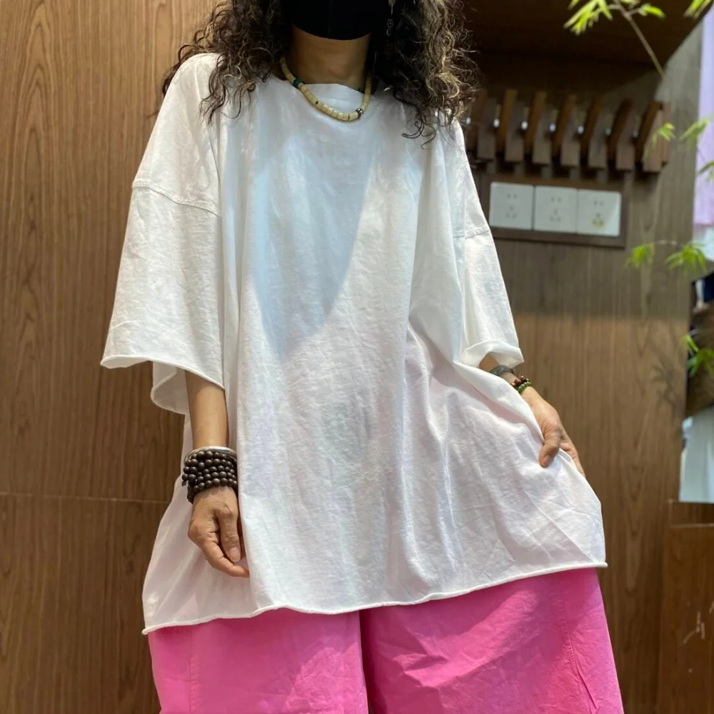 2026 Spring Summer Solid Color Cotton Loose Women Short-sleeve T-shirt Simple Pullover Street Fashion Top XY76
2026 Spring Summer Solid Color Cotton Loose Women Short-sleeve T-shirt Simple Pullover Street Fashion Top XY76