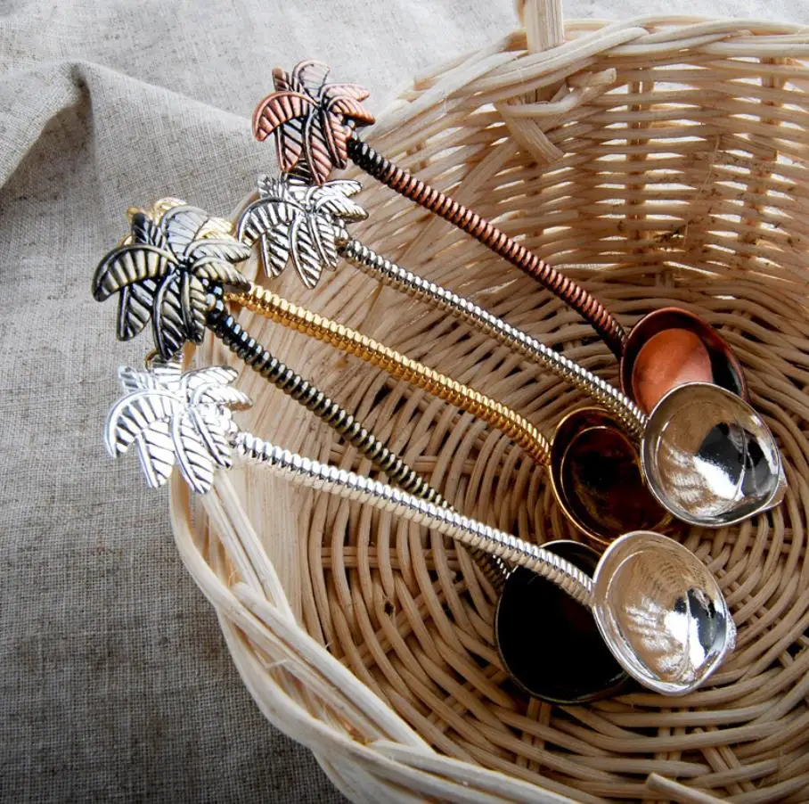 100pcs Coconut Tree Tea Coffee Spoon Teaspoons Ice Cream Tea Scoop Small Decoration Zine Alloy Gift for Bar Party ni462
100pcs Coconut Tree Tea Coffee Spoon Teaspoons Ice Cream Tea Scoop Small Decoration Zine Alloy Gift for Bar Party ni462
