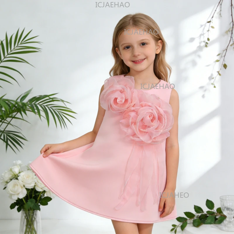 Party Performance Host Princess Gown Elegant Formal DressesKids Girls New Pink Sleeveless Dress 3D Flower Children Birthday
Party Performance Host Princess Gown Elegant Formal DressesKids Girls New Pink Sleeveless Dress 3D Flower Children Birthday