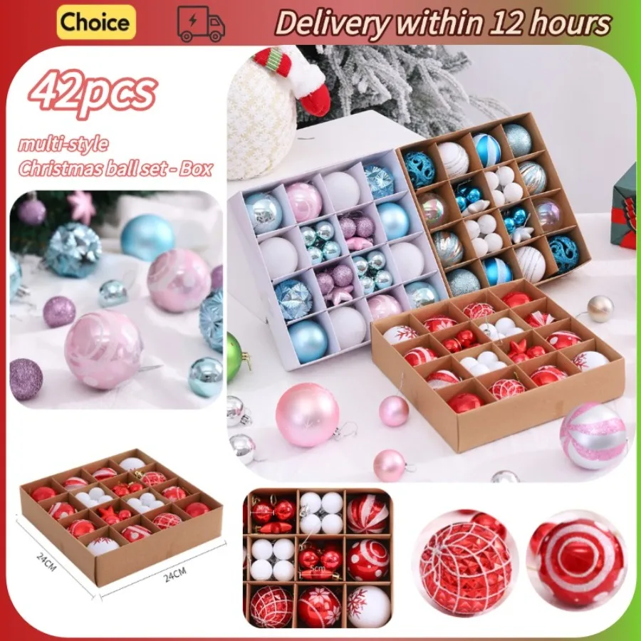 42pcs Christmas Ball Decoration Set Christmas Tree Decoration Ball Pendant Christmas Party Party Scene Decoration Hanging Balls
42pcs Christmas Ball Decoration Set Christmas Tree Decoration Ball Pendant Christmas Party Party Scene Decoration Hanging Balls