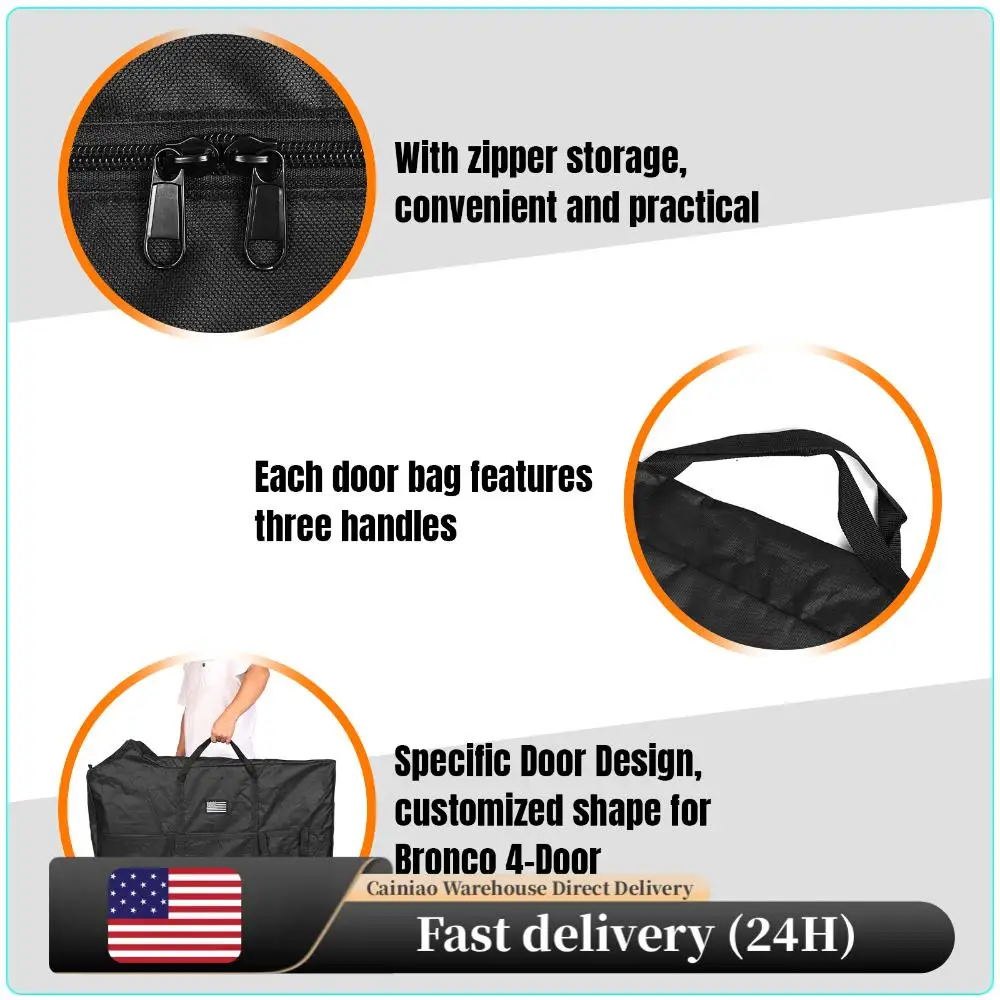 4Pcs Car Front & Rear Door Oxford Cloth Storage Bag Portable Doors Panels Organizer Handbag Fit for Ford Bronco 4-Door 2021-2025
4Pcs Car Front & Rear Door Oxford Cloth Storage Bag Portable Doors Panels Organizer Handbag Fit for Ford Bronco 4-Door 2021-2025