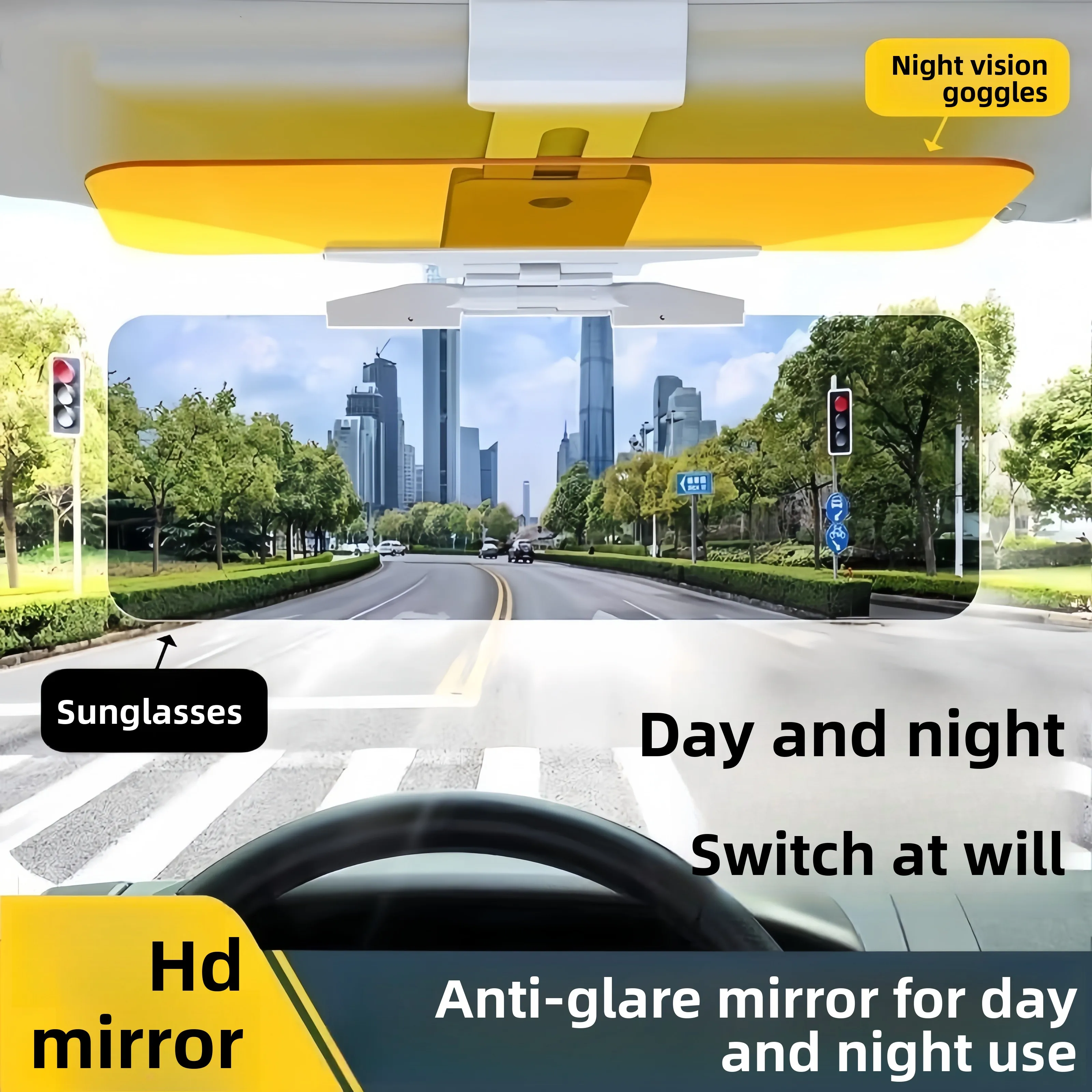 Car Front Windshield Sun Visor Extender Anti-Dazzle Polarized UV Blocking Sunshade HD Night Vision Driving Goggle Sun Shades Kit
Car Front Windshield Sun Visor Extender Anti-Dazzle Polarized UV Blocking Sunshade HD Night Vision Driving Goggle Sun Shades Kit