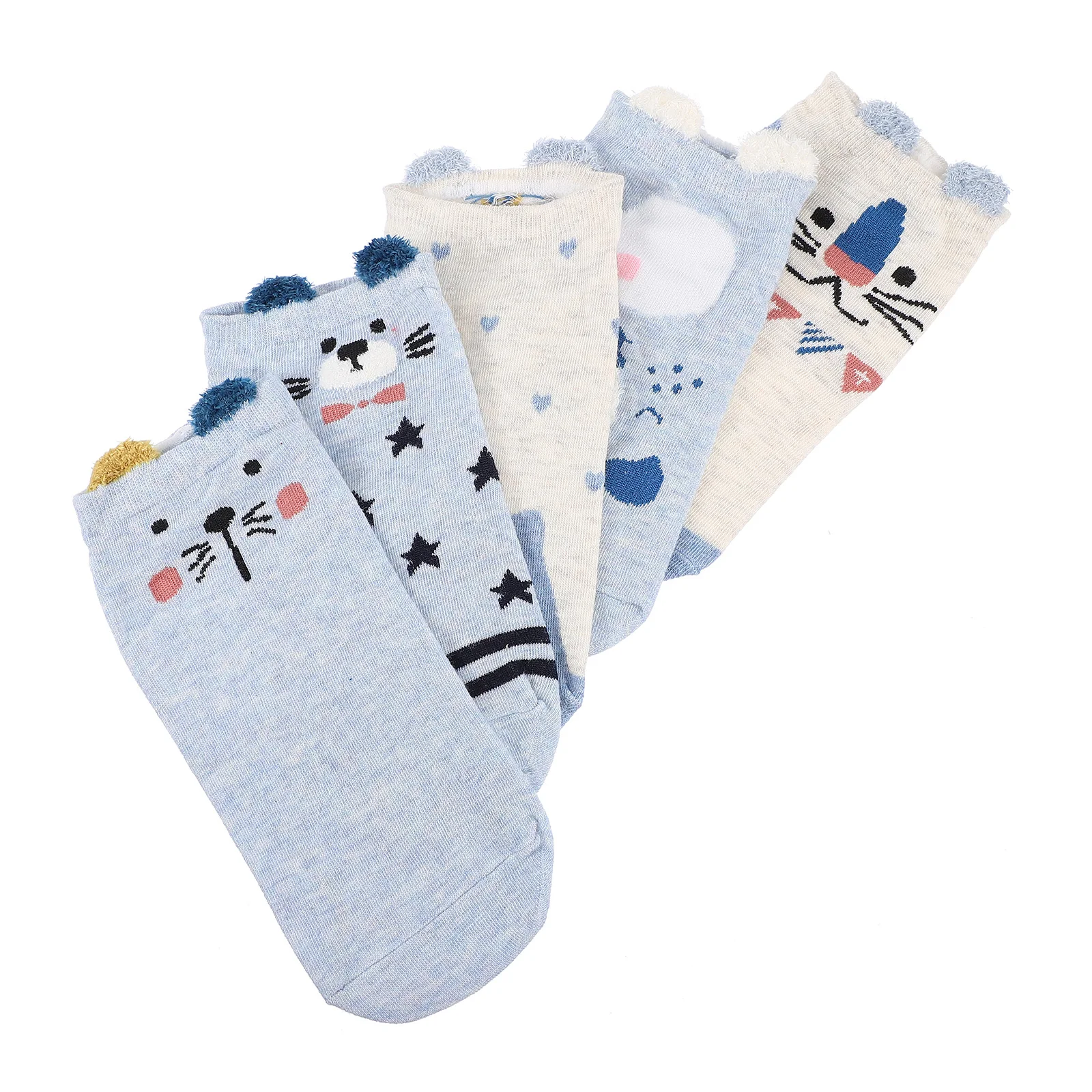 5pcs 5 Pairs Cartoon Animal Blue Women Cotton Ankle Socks Lightweight Stretchy Comfortable Fashionable Easy Wear Take Off
5pcs 5 Pairs Cartoon Animal Blue Women Cotton Ankle Socks Lightweight Stretchy Comfortable Fashionable Easy Wear Take Off