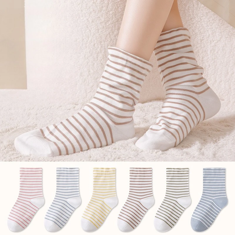 6 Pairs Loose Cotton Socks Sleeping Warm Home Fall Winter Ankle Socks for Girls Stripes Women's Cozy Socks Set High Quality
6 Pairs Loose Cotton Socks Sleeping Warm Home Fall Winter Ankle Socks for Girls Stripes Women's Cozy Socks Set High Quality