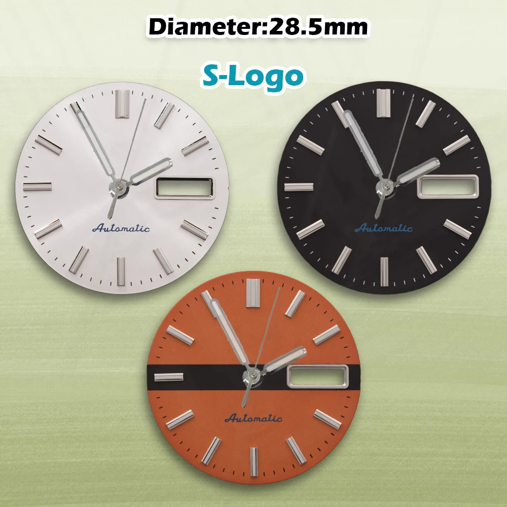 S Logo 28.5mm NH36 White Black Dial 3C Green Luminous Fit NH36/4R36 Movement Watch Modification Accessories
S Logo 28.5mm NH36 White Black Dial 3C Green Luminous Fit NH36/4R36 Movement Watch Modification Accessories
