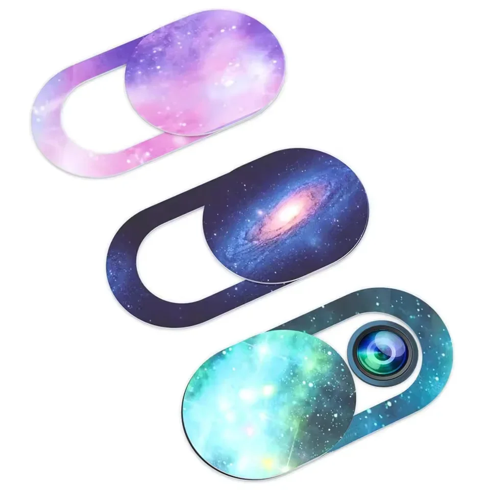 Starry Sky Pattern WebCam Camera Cover Laptop Stickers for Laptops Macbook Smart Phone Privacy Protection Shutter Slider Sticker