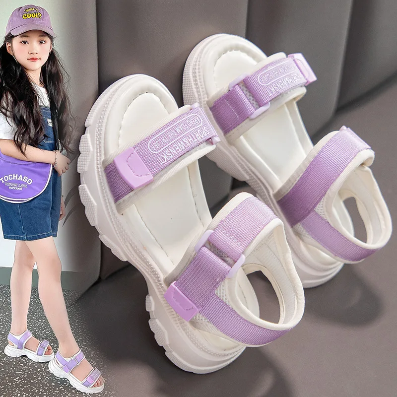 2026 Summer New Girls' Sandals Soft Bottom Velcro Lightweight Casual Student Sports Roman Sandals Velcro
2026 Summer New Girls' Sandals Soft Bottom Velcro Lightweight Casual Student Sports Roman Sandals Velcro