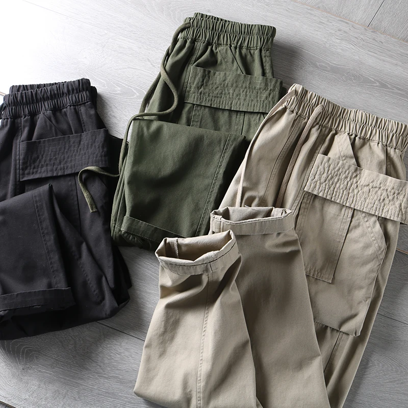Свободные хлопковые повседневные брюки цвета хаки, мужские весенне-летние универсальные длинные брюки, модные городские брюки
Свободные хлопковые повседневные брюки цвета хаки, мужские весенне-летние универсальные длинные брюки, модные городские брюки