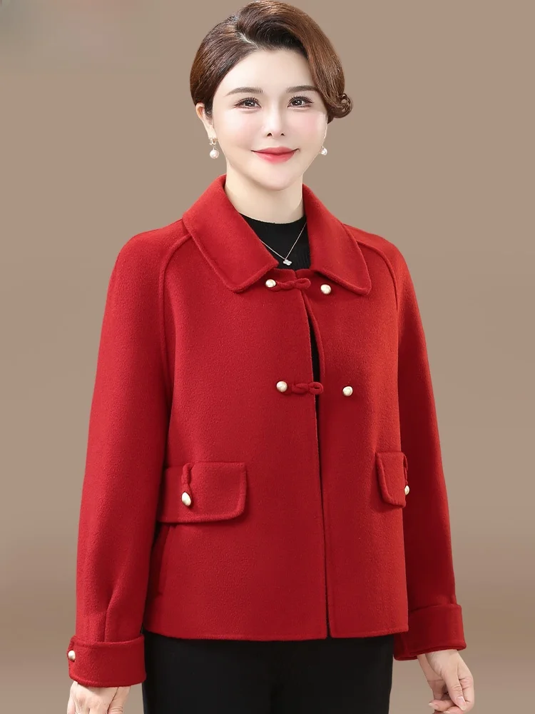 Double-Faced Woolen Coat Faionable Loose Fit Mid-Aged Women's Autumn Winter Outerwear Polyester Blend Thiened Single-Brea...
Double-Faced Woolen Coat Faionable Loose Fit Mid-Aged Women's Autumn Winter Outerwear Polyester Blend Thiened Single-Brea...