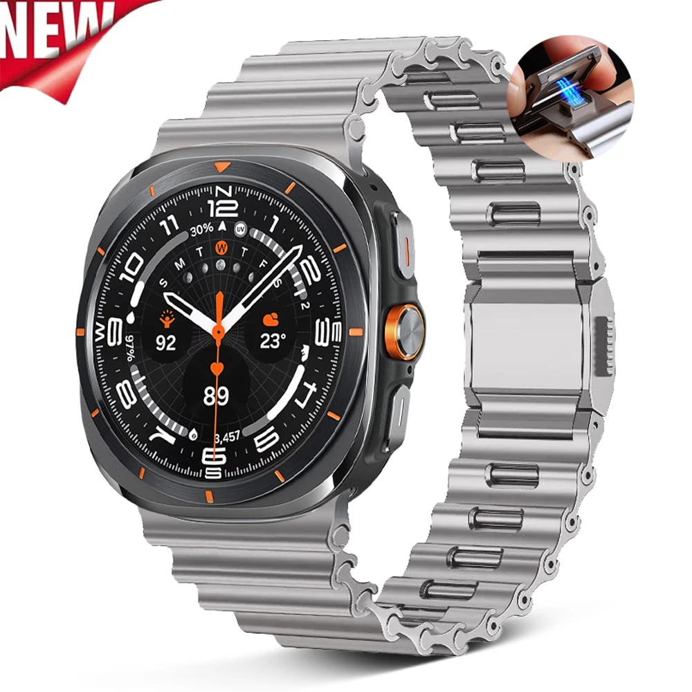 Ремешок из нержавеющей стали без зазоров для Samsung Galaxy Watch 8 Classic 46 мм, 8 40 мм, 44 мм, магнитный ремешок для GALAXY Watch Ultra 2025, 2024
Ремешок из нержавеющей стали без зазоров для Samsung Galaxy Watch 8 Classic 46 мм, 8 40 мм, 44 мм, магнитный ремешок для GALAXY Watch Ultra 2025, 2024