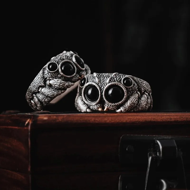 Punk Jumping Spider Adjustable Open Ring Gothic Niche Vintage Statement Ring Unisex Fashion Jewelry New Year Party Gift
Punk Jumping Spider Adjustable Open Ring Gothic Niche Vintage Statement Ring Unisex Fashion Jewelry New Year Party Gift