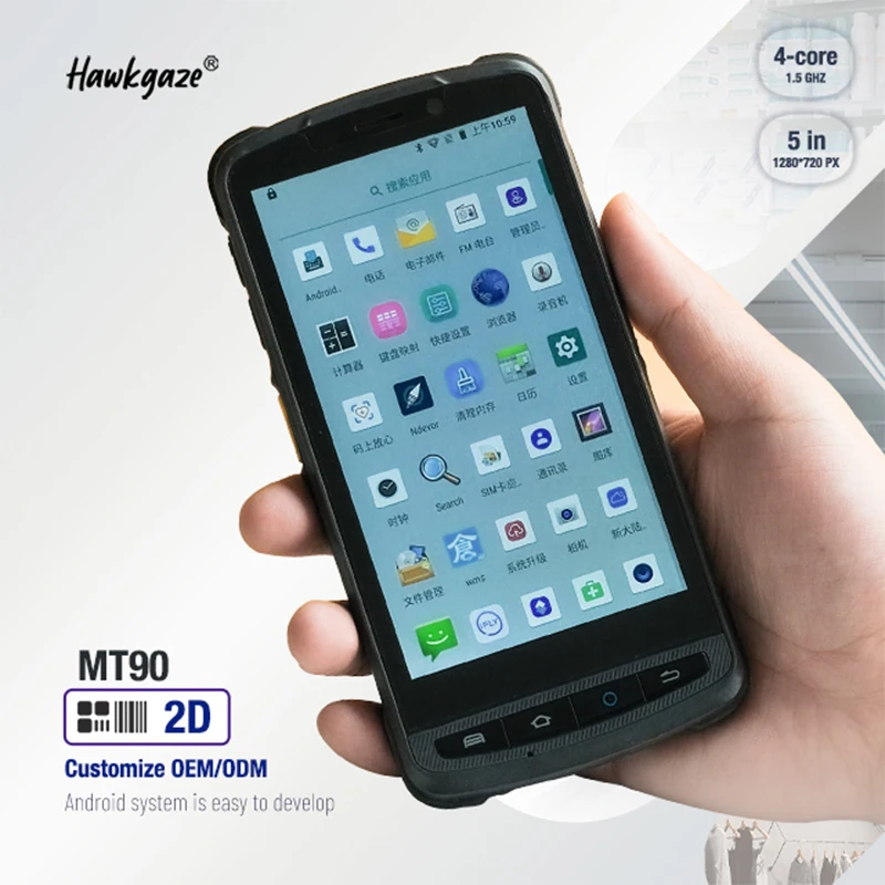 Android Barcode Reader Pda With Screen Scanner Warehouse Stock Taking Handheld Terminal Pdas Barcode Scanner for Inventory