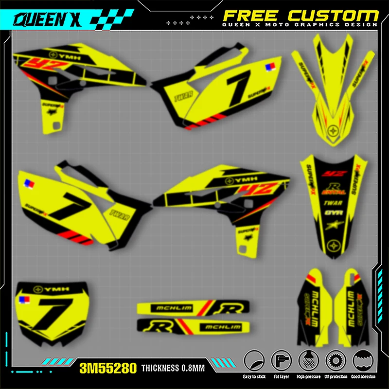 QUEEN X MOTO Motorcycle Graphics Decals For YAMAHA YZF250 2010 2011 2012 2013 Motorcycle Decal Stickers 010
QUEEN X MOTO Motorcycle Graphics Decals For YAMAHA YZF250 2010 2011 2012 2013 Motorcycle Decal Stickers 010