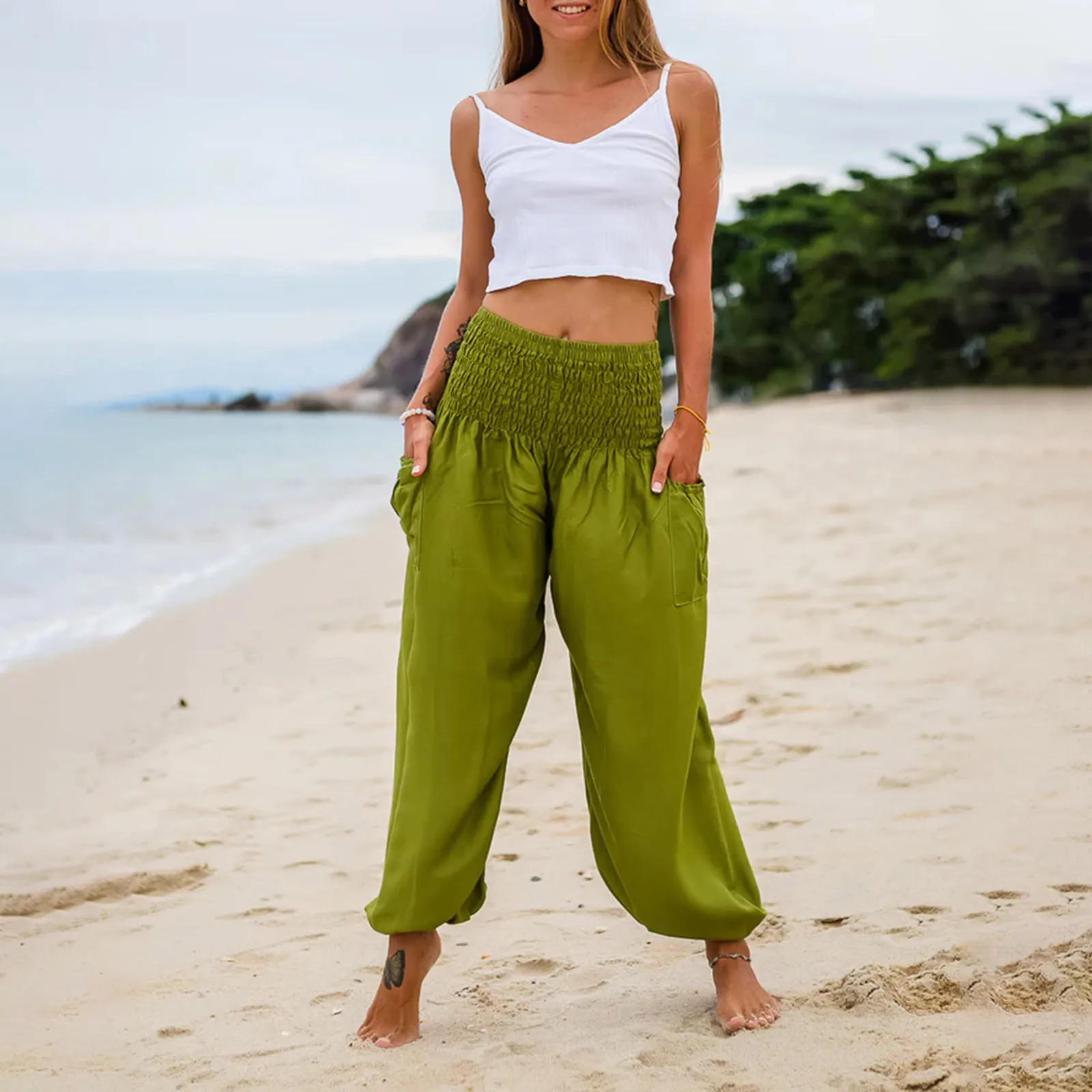 Women'S Sports Fitness Pants Casual Loose High Waist Pants Wide Leg Solid Color Bloomers Daily Dance Training Yoga Pants
Women'S Sports Fitness Pants Casual Loose High Waist Pants Wide Leg Solid Color Bloomers Daily Dance Training Yoga Pants
