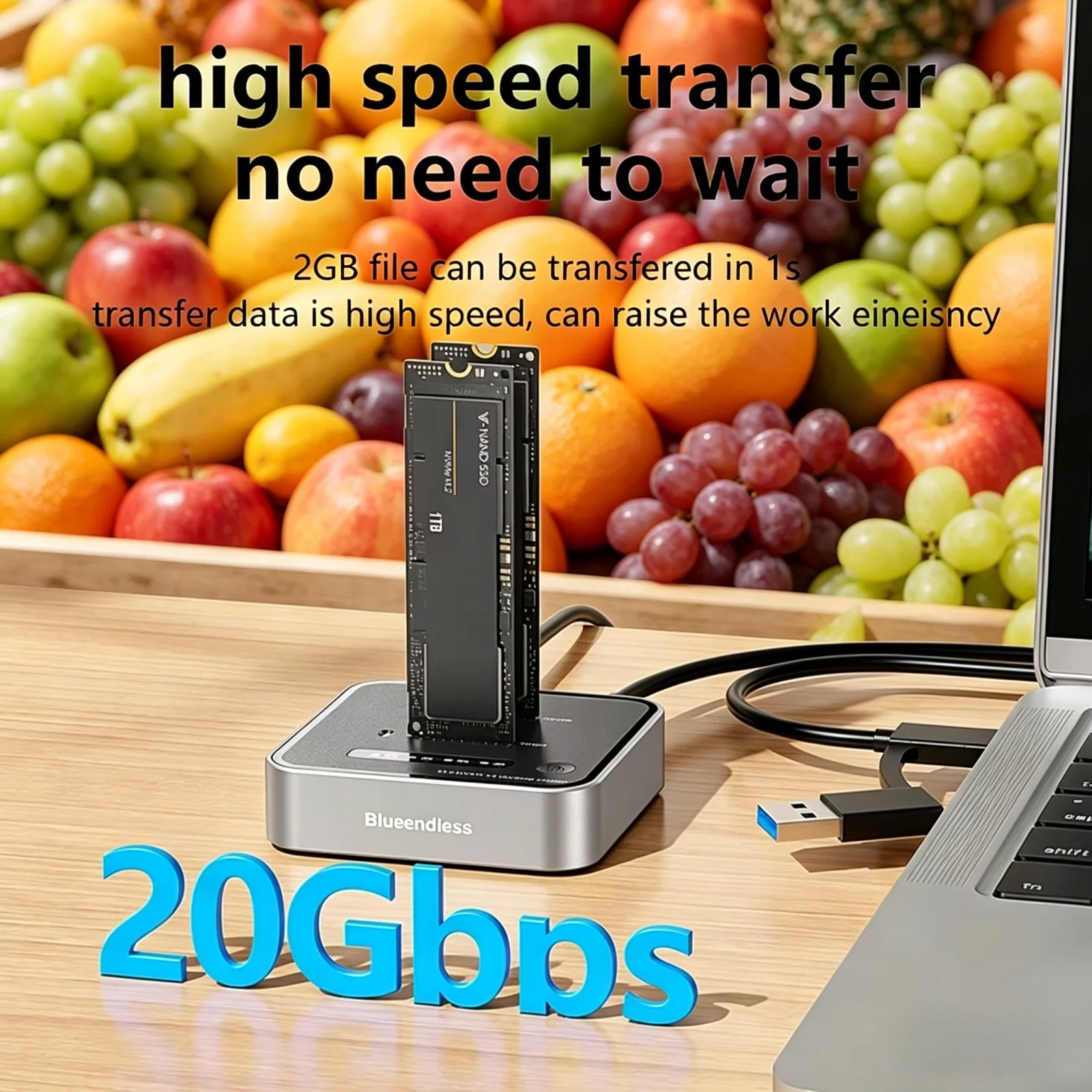 Dual-Bay M.2 NVME SSD Clone Reader 20Gbps USB3.2 Type C OFFline Clone Duplicator NVme PCIE Enclosure
Dual-Bay M.2 NVME SSD Clone Reader 20Gbps USB3.2 Type C OFFline Clone Duplicator NVme PCIE Enclosure