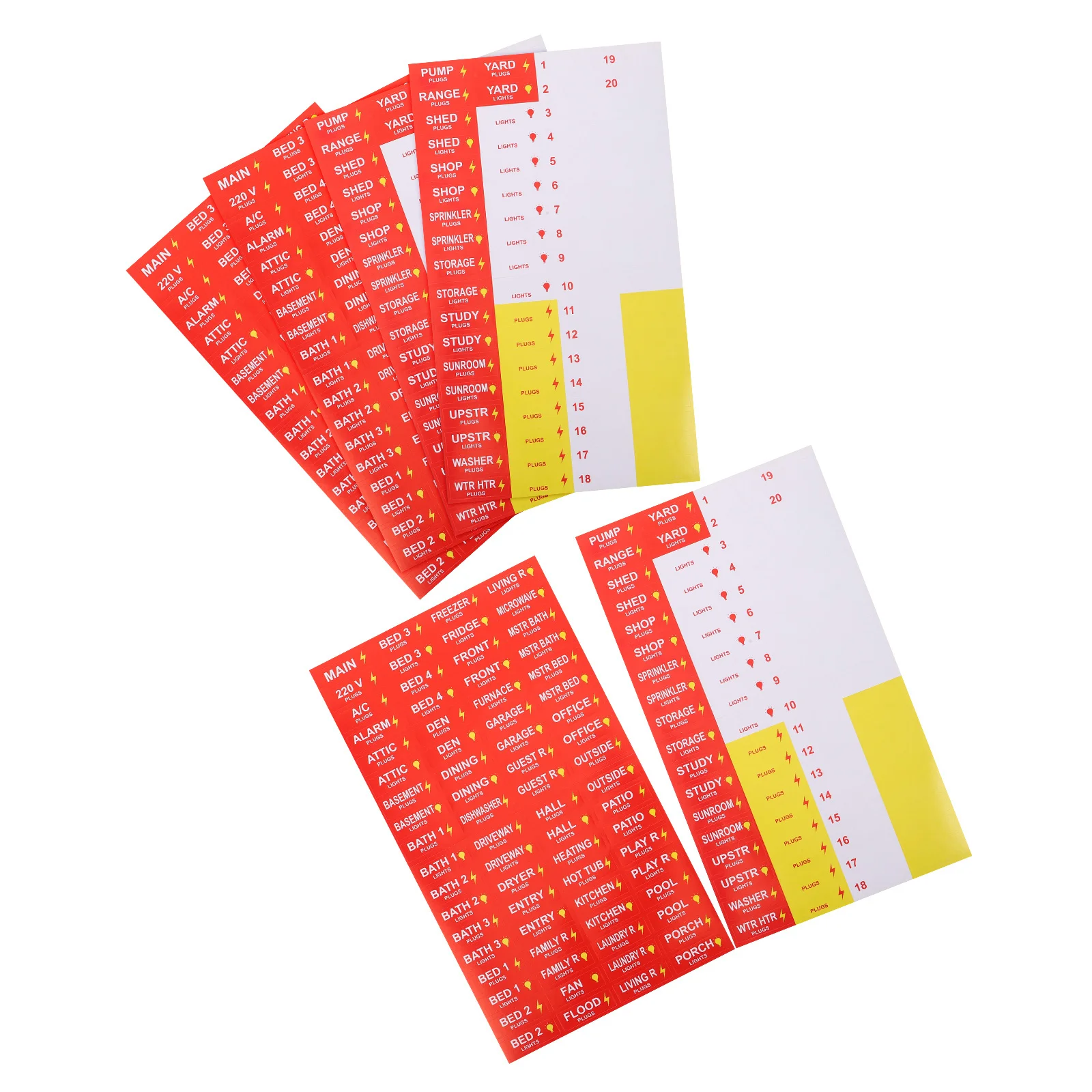 3Sets Electrical Labels Waterproof Breaker Box Stickers for Fuse Panel Clear Numbering Self-Adhesive Circuit Identification Tags
3Sets Electrical Labels Waterproof Breaker Box Stickers for Fuse Panel Clear Numbering Self-Adhesive Circuit Identification Tags