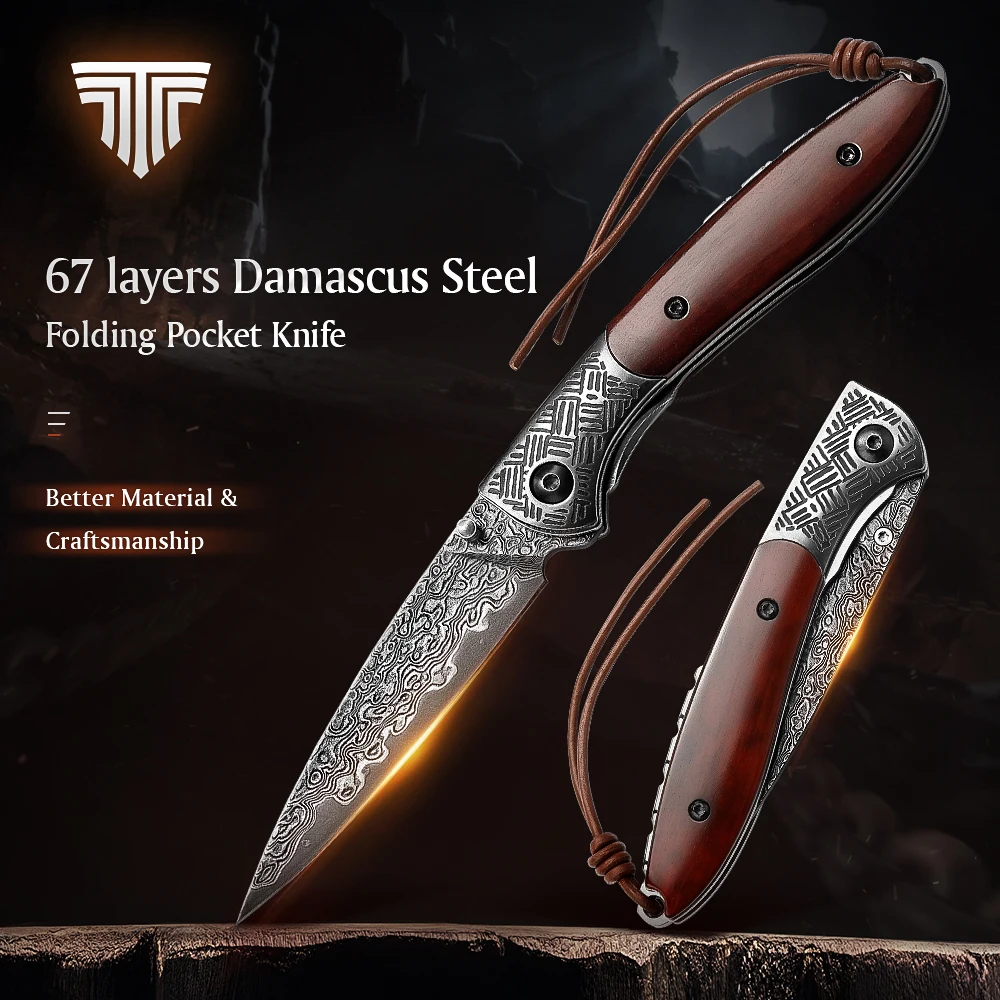 TRIVISA EDC Pocket Folding Knife for man,Camping Hunting Hiking Cutting Outdoor high quality Survival Defense Professional Tool
TRIVISA EDC Pocket Folding Knife for man,Camping Hunting Hiking Cutting Outdoor high quality Survival Defense Professional Tool