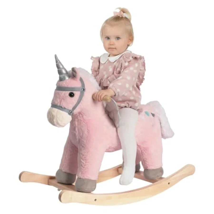 Rocking Horse, Pink Unicorn/Pony Animal Rocker with Realistic Sound Plush Stuffed Rocking Horses for Toddlers 18M+
Rocking Horse, Pink Unicorn/Pony Animal Rocker with Realistic Sound Plush Stuffed Rocking Horses for Toddlers 18M+