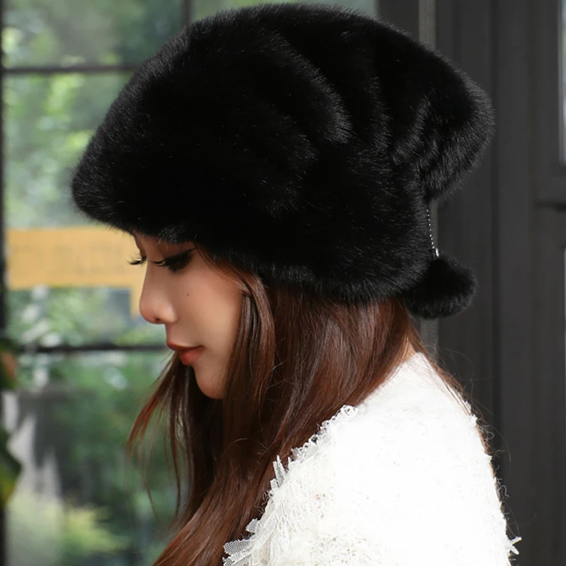 Pure Mink Fur Best Seller Lady New Genuine Real Cap For Women's Luxury Women Fur Hats Fashion Winter Headwear Warm Real Fur Hat
Pure Mink Fur Best Seller Lady New Genuine Real Cap For Women's Luxury Women Fur Hats Fashion Winter Headwear Warm Real Fur Hat