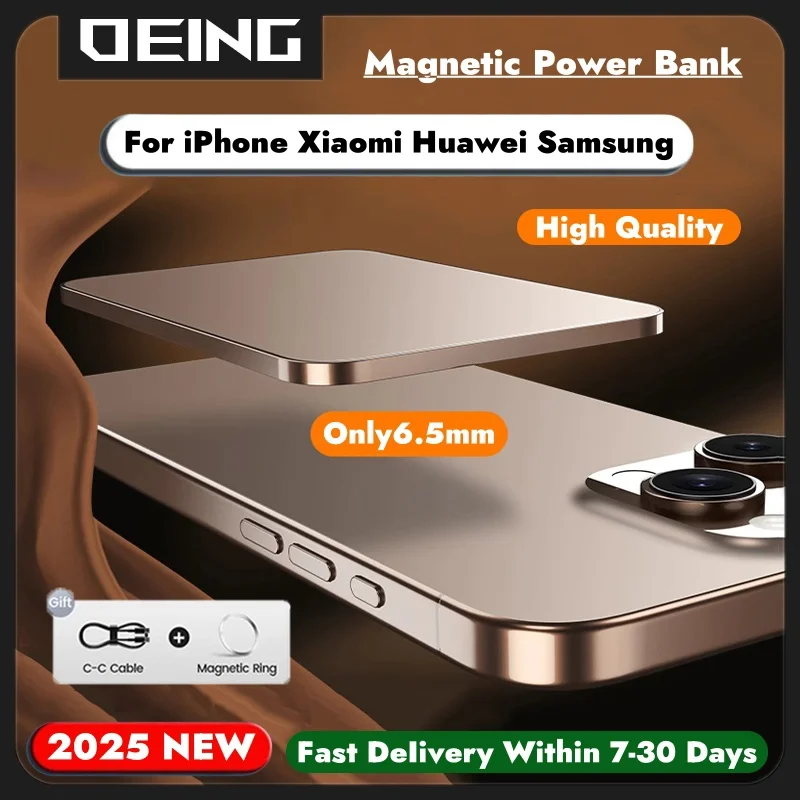 Super Thin Alloy Magnetic Powerbank Qi2 Wireless Charger For iPhone Xiaomi Huawei Samsung Backup Battery For Magsafe Power Bank
Super Thin Alloy Magnetic Powerbank Qi2 Wireless Charger For iPhone Xiaomi Huawei Samsung Backup Battery For Magsafe Power Bank