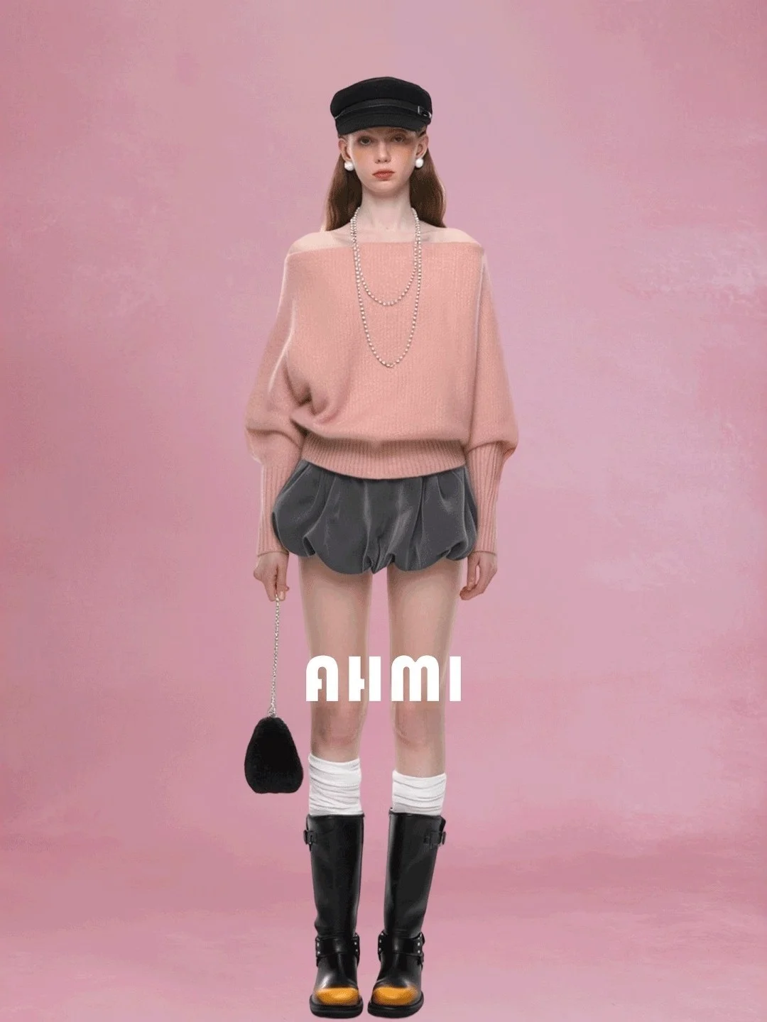 AHMI Pink Memory Slant oulder Knitted Sweater Soft Wooly One-oulder Winter Top for Girls Warm Comfortable Loose Fit
AHMI Pink Memory Slant oulder Knitted Sweater Soft Wooly One-oulder Winter Top for Girls Warm Comfortable Loose Fit