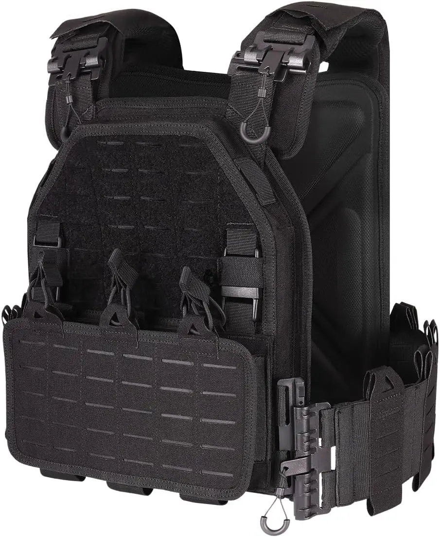 Tactical Outdoor Vest, Quick Release Adjustable Airsoft Gear Modular Laser-Cut Nylon
Tactical Outdoor Vest, Quick Release Adjustable Airsoft Gear Modular Laser-Cut Nylon