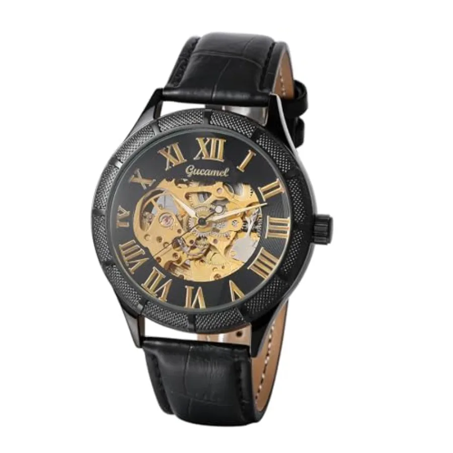 Men's Automatic Mechanical Watch: Leather Strap Wristwatch with Easy-Read Analog Roman Numerals Dial and Luminous Hands for Bus
Men's Automatic Mechanical Watch: Leather Strap Wristwatch with Easy-Read Analog Roman Numerals Dial and Luminous Hands for Bus